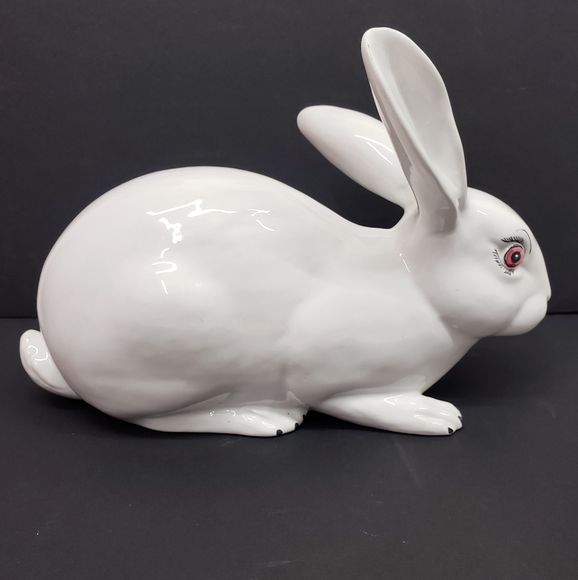 Antique COSTA Majolica Rabbit Bunny Porcelain Ceramic Farmhouse Decor EASTER - Picture 5 of 16